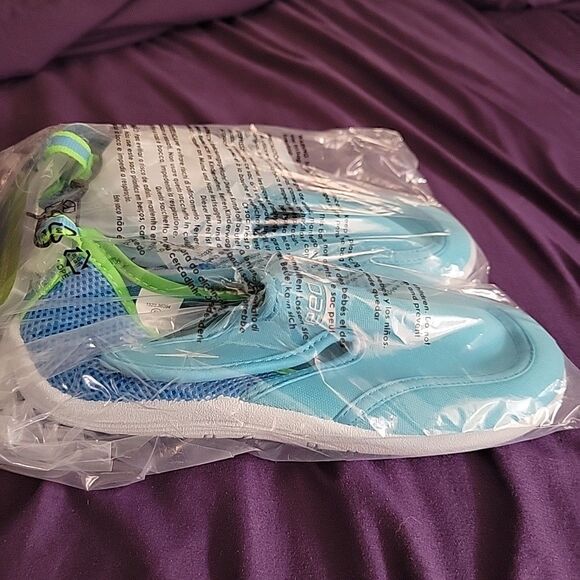 Speedo Kids Hybrid Water Shoes Boys Size XL 11 / 12 Blue Turquoise NEW - Picture 4 of 11